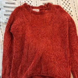 Burnt Orange Chenille Sweater